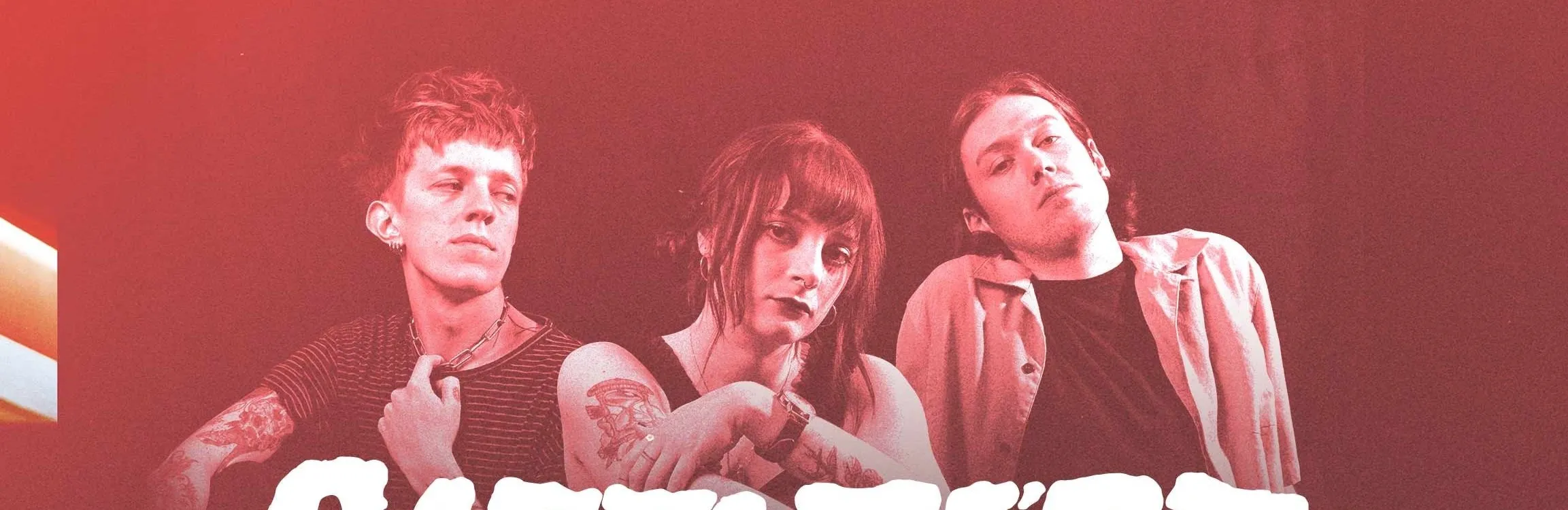 Kim Jarvis, Catherine Lindley-Neilson and Robin Francis, in red light